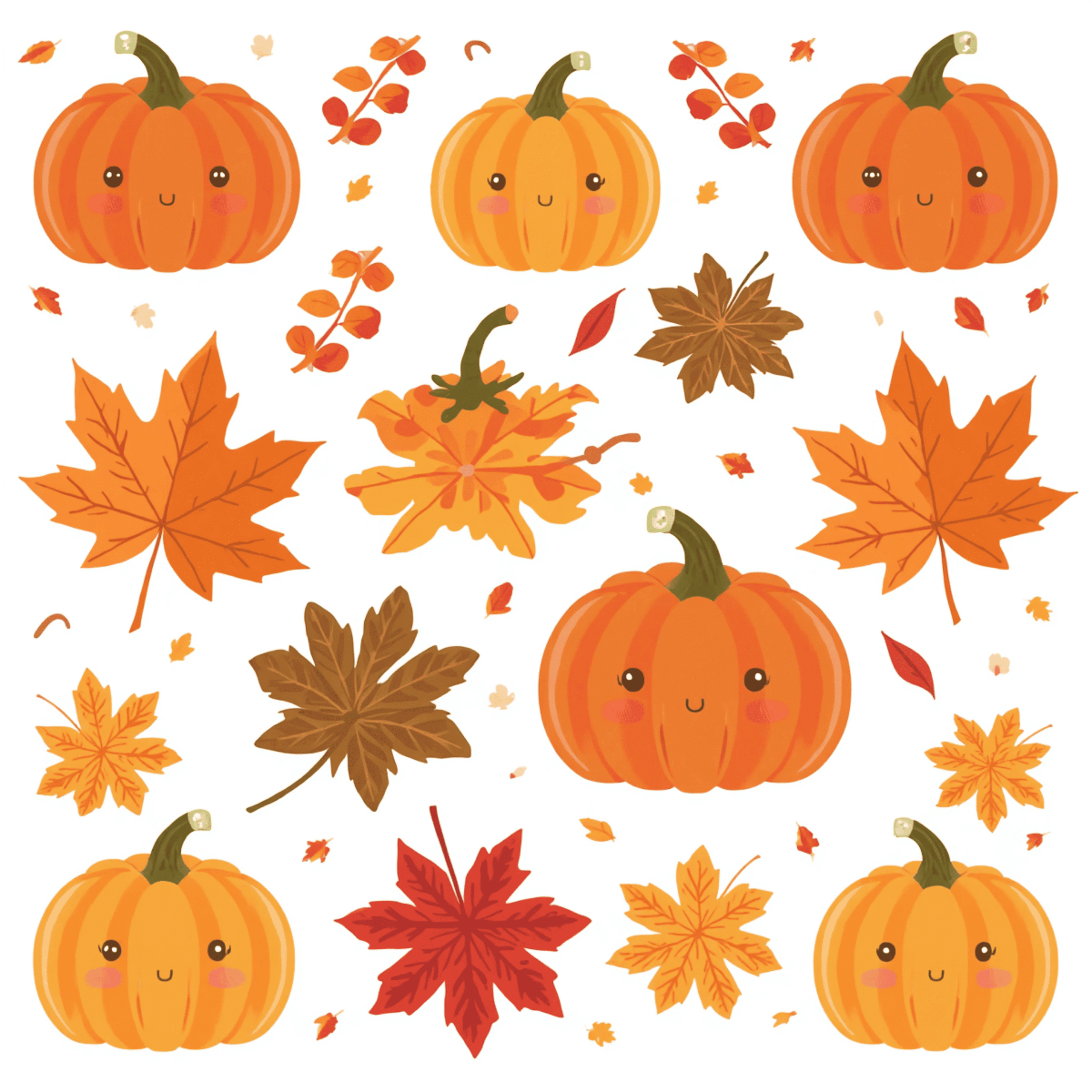 Seasonal Autumn Pumpkin PNG Bundle for Crafts - Image 4