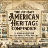 Vintage American History & Geography Poster Bundle