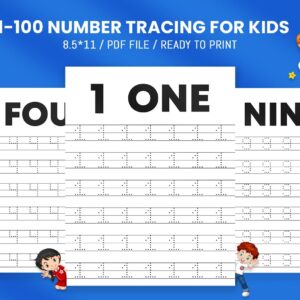 1 to 100 Number Tracing