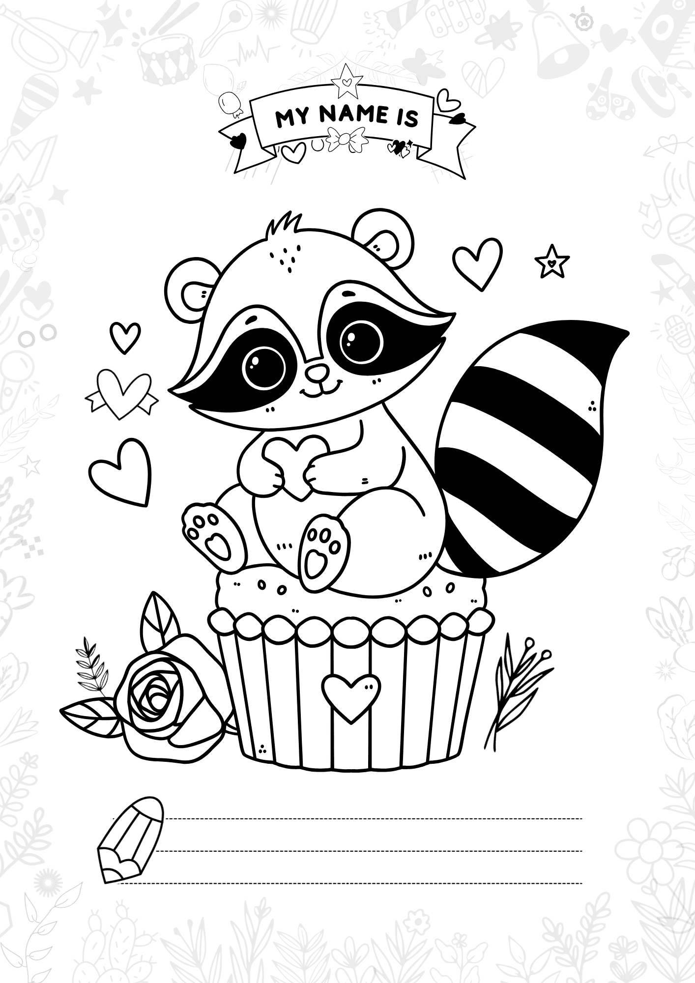 Animal Coloring & Name Practice Book for Children - Image 3