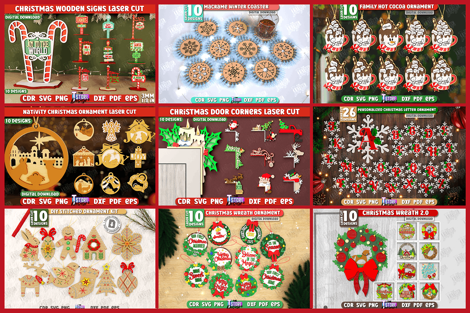 403 Christmas Laser Cut Mega Bundle SVG - Image 4
