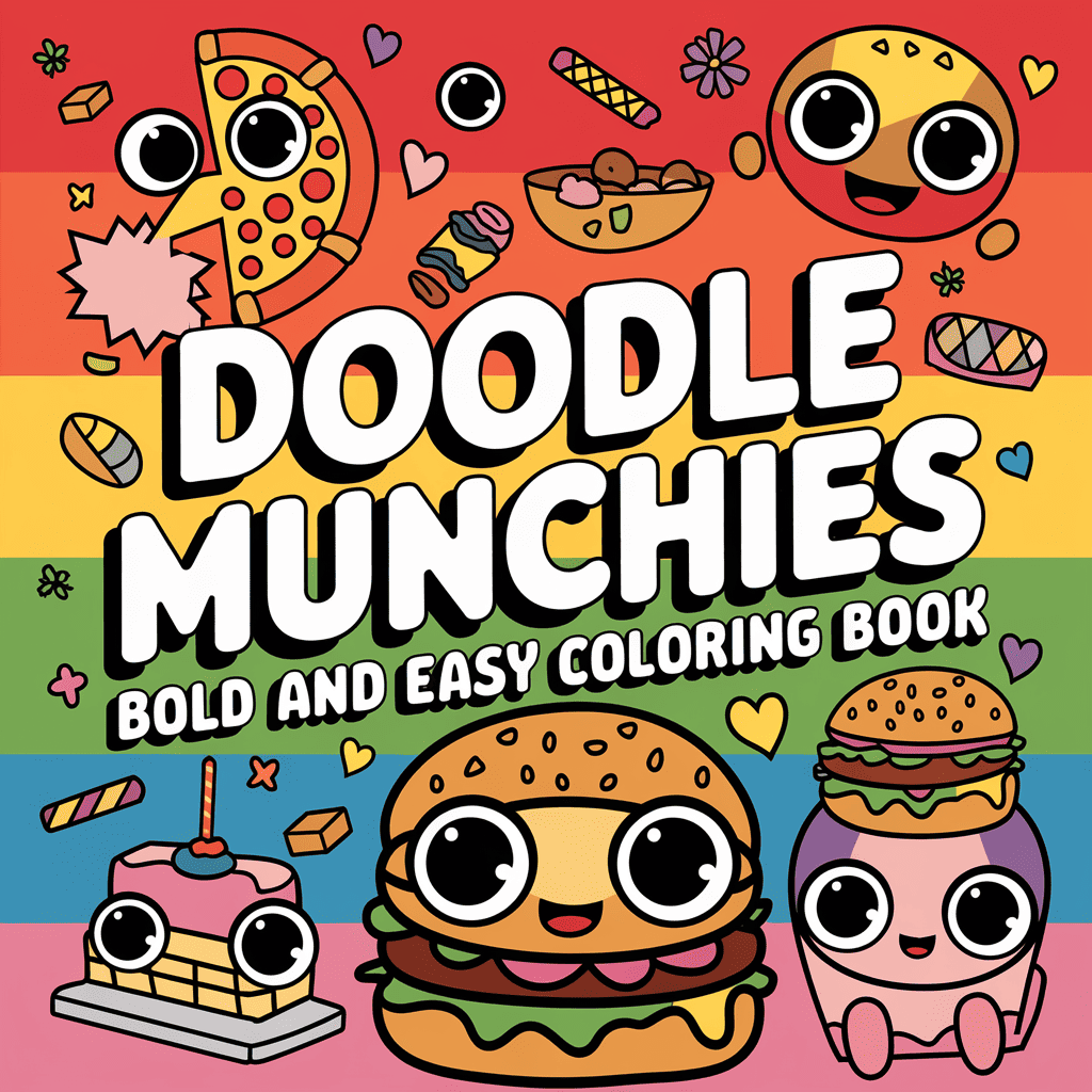 Doodle Munchies and Positive Affirmation Coloring Book for Adults