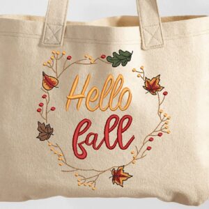 Hello Fall Machine Embroidery Design