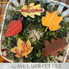Shiplap Fall Leaves Vertical Autumn Laser Cutting File