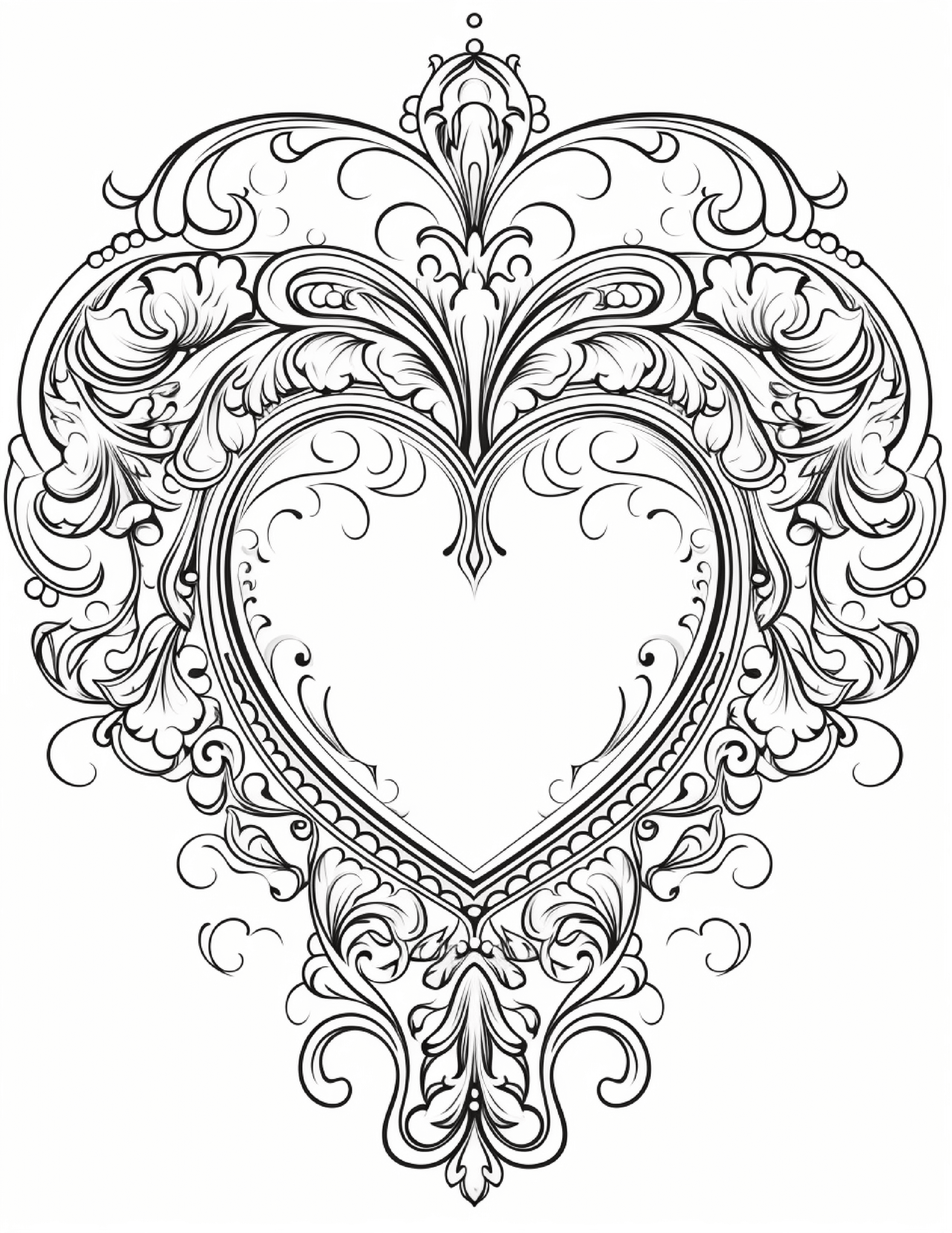 Cozy Valentine’s Day Coloring Pages Printable - Image 3