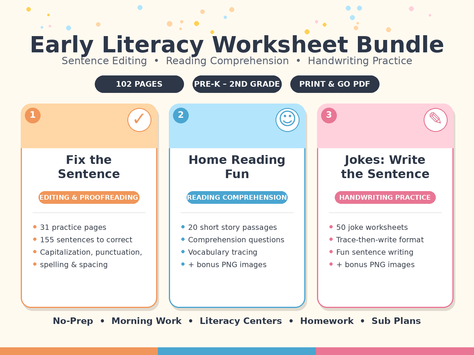 Early Literacy Worksheet Bundle