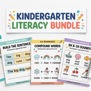 Kindergarten Literacy Worksheets Bundle