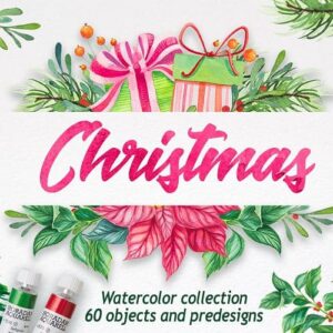 CHRISTMAS CLIPART & HOLIDAY WREATH BUNDLE